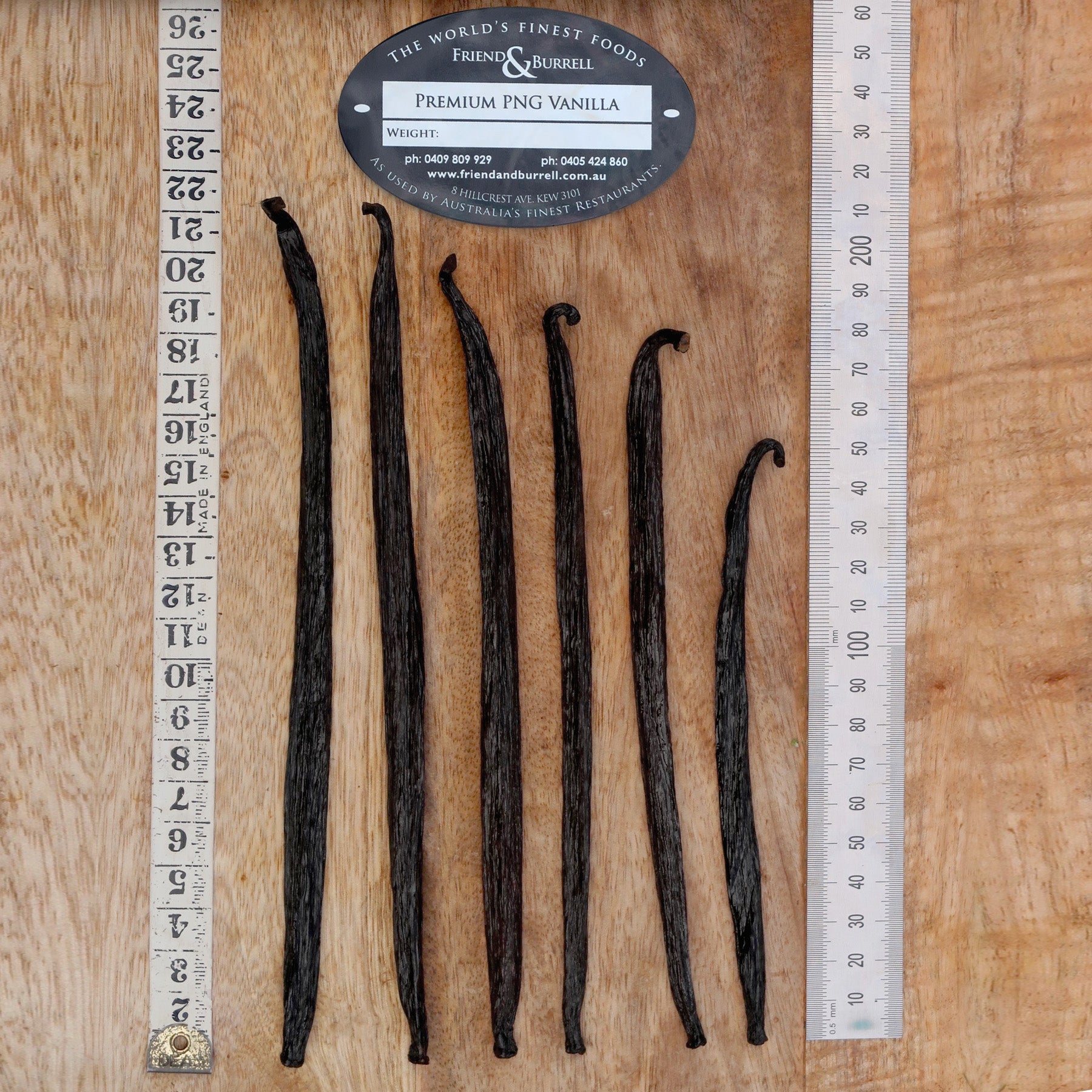 20 Vanilla Beans (AAA Grade) Var. Tahitensis, 16-18cm, Bougainville, PNG